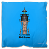 Lighthouse Top, Blue Bckgrnd, Outdoor Pillow