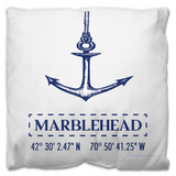 Marblehead Anchor Lat-Lon Outdoor Pillow