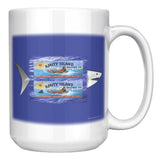 Amity Welcomes You Billboard, Shark Bckgrnd - Mug