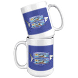 Amity Welcomes You Billboard, Shark Bckgrnd - Mug