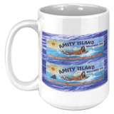 Amity Welcomes You Billboard, Water Bckgrnd - Mug