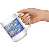 Amity Welcomes You Billboard, Water Bckgrnd - Mug