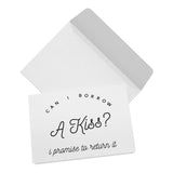 Can I Borrow a Kiss 5x7 Note Card v2