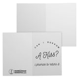 Can I Borrow a Kiss 7x5 Note Card v2