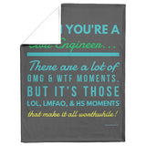 Civil Engineer WTF Moments, Fleece Blanket v2