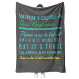 Civil Engineer WTF Moments, Fleece Blanket v2
