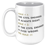 Civil Engineer is Always Right - Mug