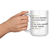 Civil Engineer is Always Right - Mug