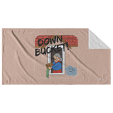 Down Bucket Cartoon - Beach Towel