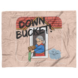 Down Bucket Cartoon - Fleece Blanket