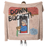 Down Bucket Cartoon - Fleece Blanket