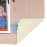 Down Bucket Cartoon - Fleece Blanket