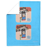 Down Bucket Cartoon 2 image - Fleece Blanket - Blue Bckgrnd