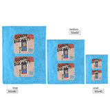 Down Bucket Cartoon 2 image - Fleece Blanket - Blue Bckgrnd