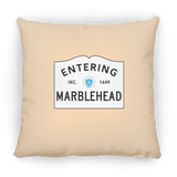 Marblehead, Entering Marblehead Sign - Pillow, Medium