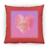 Can I Borrow a Kiss, Heart, Gradient Bckgrnd - Pillow, Large