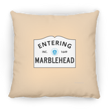 Marblehead, Entering Marblehead Sign - Pillow, Large