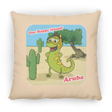 ARUBA Iguana Cactus Cartoon - Pillow, Medium