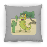 Iguana Cactus Cartoon - Pillow, Medium