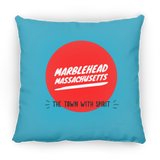 Marblehead, Town w Spirit, Red Circle - Pillow, Medium