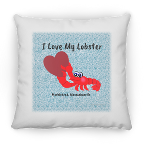 Marblehead, Lobster - I Love My Lobster - Pillow, Large