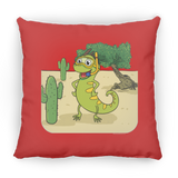 Iguana Cactus Cartoon - Pillow, Medium