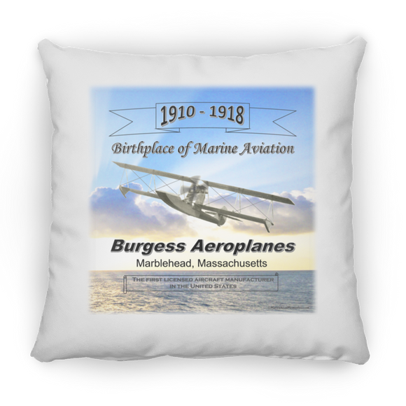 Marblehead, Birthplace of Marine Aviation , Sunset- Pillow, Small