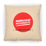 Marblehead, Town w Spirit, Red Circle - Pillow, Large