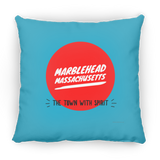 Marblehead, Town w Spirit, Red Circle - Pillow, Small