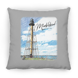 Marblehead, Lighthouse Color Sketch - Pillow, Medium