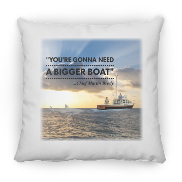 Gonna Need a Bigger Boat Scene, Sunset - Pillow, Medium