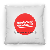 Marblehead, Town w Spirit, Red Circle - Pillow, Large