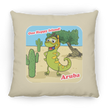 ARUBA Iguana Cactus Cartoon - Pillow, Large