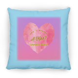 Can I Borrow a Kiss, Heart, Gradient Bckgrnd - Pillow, Large