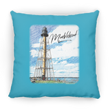 Marblehead, Lighthouse Color Sketch - Pillow, Small