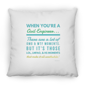 Civil Engineer WTF LMFAO - Pillow v1, Medium