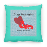 Marblehead, Lobster - I Love My Lobster - Pillow, Medium