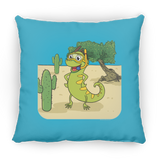 Iguana Cactus Cartoon - Pillow, Large