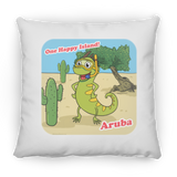 ARUBA Iguana Cactus Cartoon - Pillow, Medium