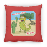 ARUBA Iguana Cactus Cartoon - Pillow, Large