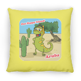 ARUBA Iguana Cactus Cartoon - Pillow, Small