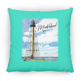 Marblehead, Lighthouse Color Sketch - Pillow, Small