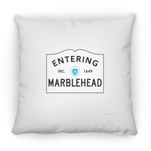 Marblehead, Entering Marblehead Sign - Pillow, Large