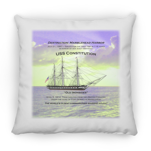 Destination Marblehead, USS Constitution - Pillow, Medium