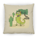 Iguana Cactus Cartoon - Pillow, Medium