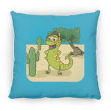 Iguana Cactus Cartoon - Pillow, Small