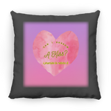 Can I Borrow a Kiss, Heart, Gradient Bckgrnd - Pillow, Medium