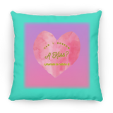 Can I Borrow a Kiss, Heart, Gradient Bckgrnd - Pillow, Medium