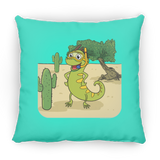 Iguana Cactus Cartoon - Pillow, Small