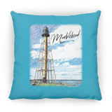 Marblehead, Lighthouse Color Sketch - Pillow, Medium